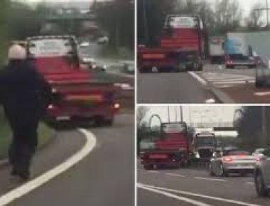 Βρετανία: Οδηγός «κυνηγάει» το φορτηγό του στην κατηφόρα επειδή ξέχασε να ... βάλει χειρόφρενο (βίντεο)